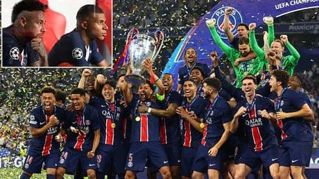 Kylian Mbappe and Neymar break their silence after former club PSG finally win the Champions League with rout of Inter Milan