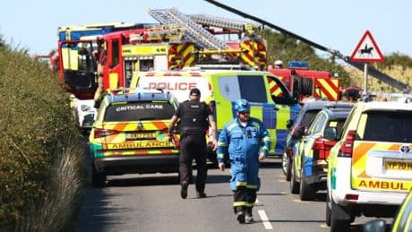 Helicopter ‘spirals to the ground’ and crashes with ‘four people on board’ on the Isle of Wight