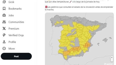 La DGT alerta a los conductores por tormentas y altas temperaturas