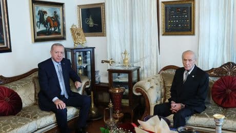 Cumhurbaşkanı Erdoğan, Bahçeli'yi ziyaret etti