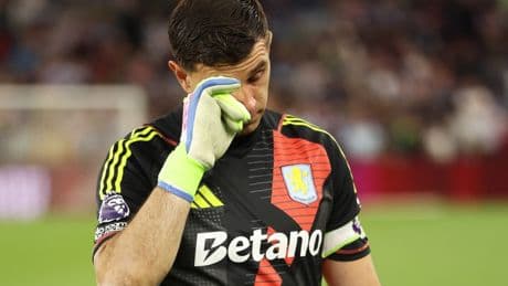‘He’ll be a big loss’ –  Emi Martinez in tears as he waves goodbye to fans after Aston Villa’s final home game