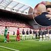 Awkward moment Arsenal are forced to give Liverpool a guard of honour at Anfield as Mikel Arteta's side salute runaway Premier League champions