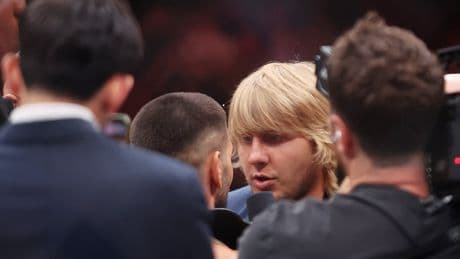 Ilia Topuria shoves Paddy Pimblett as UFC rivals separated after heated octagon clash