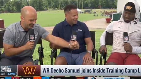 NFL reporter has awkward Deebo Samuel moment after revealing finger injury