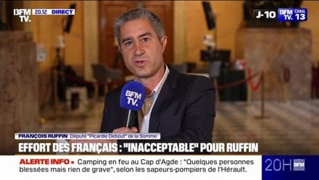 "Effort" des Français: "Si on ne montre pas l'exemple venant d'en haut, ça ne peut pas être accepté en bas", affirme François Ruffin (Picardie Debout)