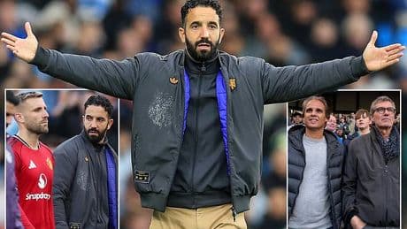 Revealed: Ruben Amorim could be offered lifeline if Man United nightmare ends as bosses of struggling European giants jet in to watch derby day defeat