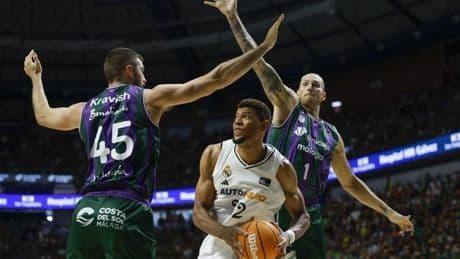 El Unicaja doblega al Real Madrid (86-84) en Málaga y fuerza el cuarto partido