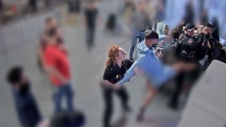 Jury shown footage of ‘brothers in Manchester Airport brawl with police officers’