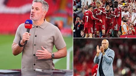 Jamie Carragher reveals which team he believes will challenge Liverpool for the Premier League title this season