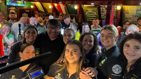 Classy Celtic icon watches Rangers game in famous Hoops boozer as stunned punters all say the same thing