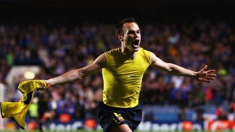 Iniesta recuerda su gol ante el Chelsea antes del Inter-Barça