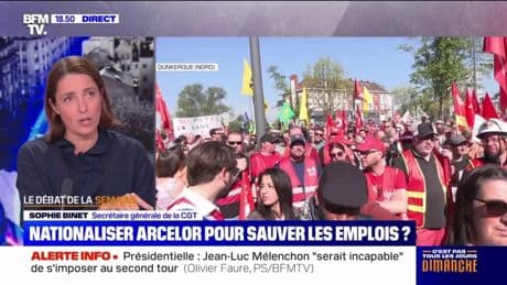 Pour Sophie Binet (CGT), "il faut nationaliser ArcelorMittal" pour éviter les suppressions de postes