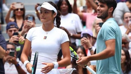 Alcaraz y Raducanu, eliminados en su debut en el dobles mixto