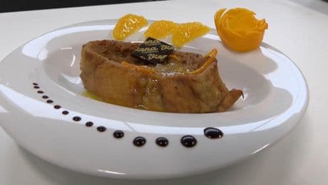 Una torrija con naranja y chocolate en homenaje a las víctimas de la dana de Valencia