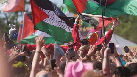 Acts who made political statements at Glastonbury 2025