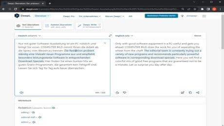 DeepL Online-Übersetzer