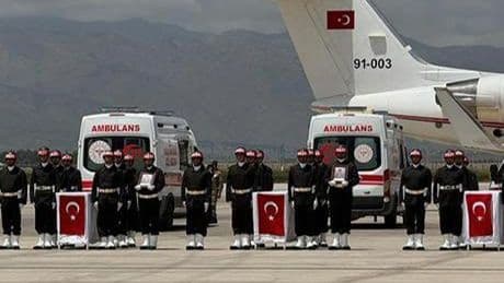 Mağarada metan gazı zehirlenmesinde şehit olan 6 askerimiz için tören