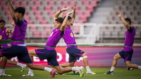 Las mejores imágenes del primer entrenamiento del Barça en Seúl