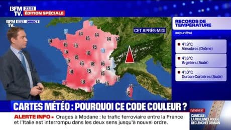 Cartes météo: quelle est la signification du code couleur ?