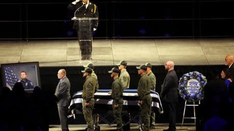Slain Ohio police officer honored with Purple Heart and Medal of Honor during memorial service