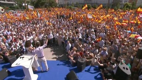 Así fue la gran manifestación contra Sánchez