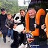 A change from the managerial rollercoaster! Wayne Rooney enjoys a day out at Alton Towers with wife Coleen and his two youngest sons