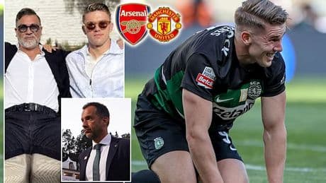 Viktor Gyokeres transfer saga takes a bizarre twist after 'fake' quotes from Sporting Lisbon star's agent as war of words continues over £84m Man United and Arsenal target
