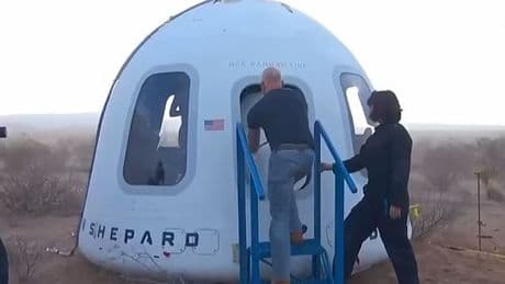 Conspiracies swirl after Blue Origin ‘door gaffe’ – as vid shows hatch open ‘from inside’ before Katy Perry climbed out