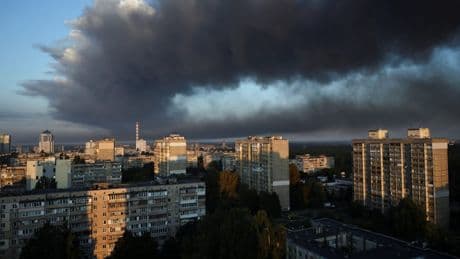Main government building in Kyiv set alight by Russian drones