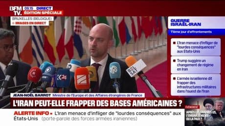 Frappes américaines sur l'Iran: "Nous appelons à la retenue", affirme le ministre des Affaires étrangères, Jean-Noël Barrot
