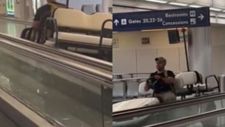 ‘Drunk’ man steals golf cart and drives it along the moving walkways at Buffalo airport