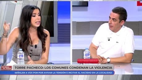Encontronazo entre Sarah Santaolalla y Antonio Naranjo por los disturbios en Torre Pacheco