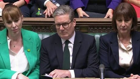 Keir Starmer leaves Angela Rayner stony-faced as PM snaps in PMQs