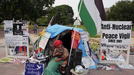 Trump orders 'take down' of 44-year-old peace vigil opposite White House