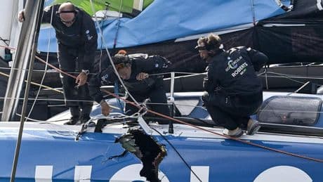 Drama voor Rosalin Kuiper en Carolijn Brouwer: vlak na start Ocean Race komt boot in botsing