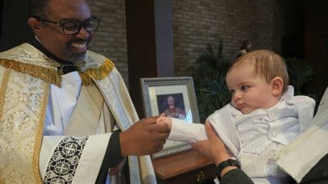 Photos of 12 men who became Catholic priests in the US