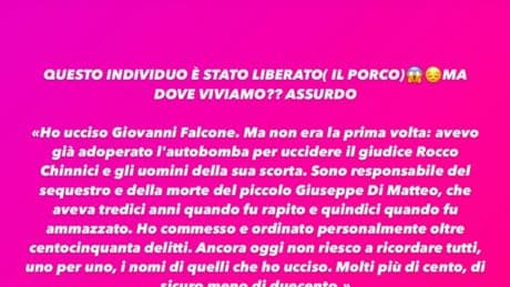 “Giovanni Brusca è stato liberato (il porco) ma dove viviamo? Una legge che in certi casi abominevoli non dovrebbe essere rispettata”: Eros Ramazzotti si sfoga