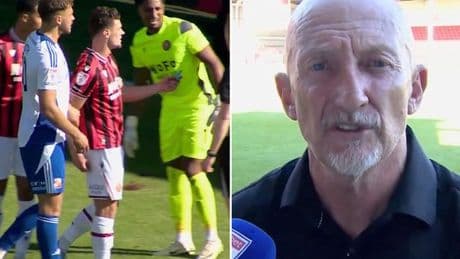 Ian Holloway vows to 'hunt down' Swindon fan who threw CHAIR at Walsall goalkeeper