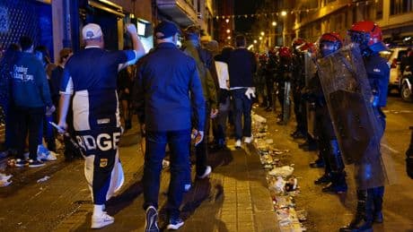 Bilbao shuts down as British football fans clash for Europa League final