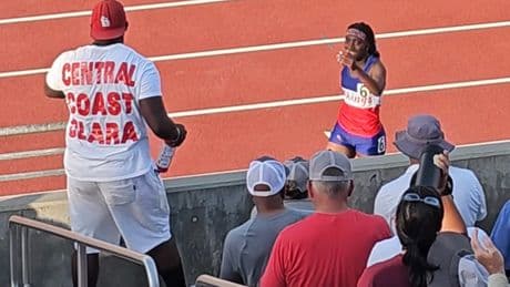 Dad of high school track star disqualified over celebration believes decision came with racial motivations