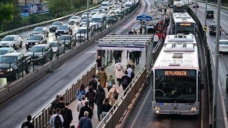 İstanbul'da yoğun trafik