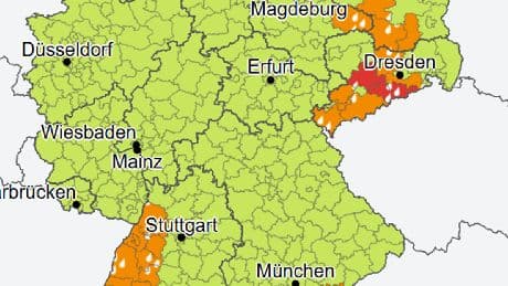 Unwetter-Warnungen: DWD schlägt Alarm, Überflutungen und Erdrutsche möglich