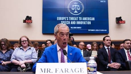 Farage Branded 'Putin-Loving Trump Wannabe' By US Politician In Brutal Slapdown