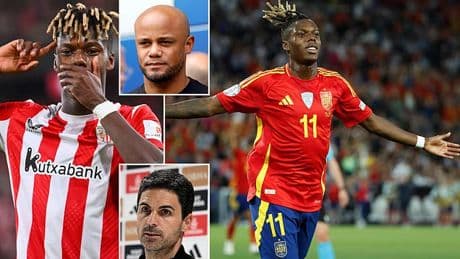 Bayern Munich 'move ahead of Arsenal in race to sign Nico Williams' - as Bundesliga champions make Spain star their 'top summer target'