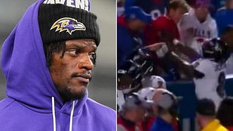 Lamar Jackson sends surprising message to Bills fan who shoved Ravens stars and got banned from NFL games