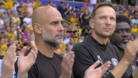 Pep Guardiola cuts emotional figure in beautiful Wolves tributes to Diogo Jota