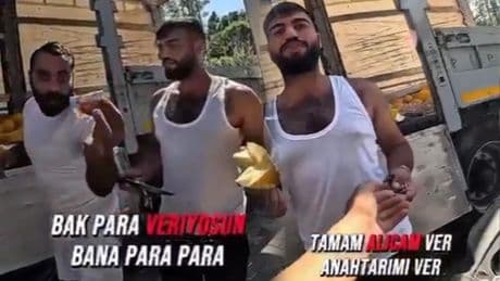 Anahtarını alıp kavun satmaya çalıştılar! O anlar sosyal medyada gündem oldu