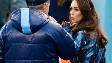 Jordon Hudson appears to blow kiss to celebrate new docuseries on Bill Belichick’s UNC football