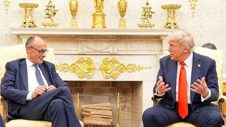 Besuch im Oval Office: Fritz im Glück: Der Kanzler zu Gast bei der Trump-Show