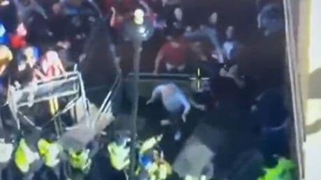 Police and protesters clash at ‘Unite the Kingdom’ rally